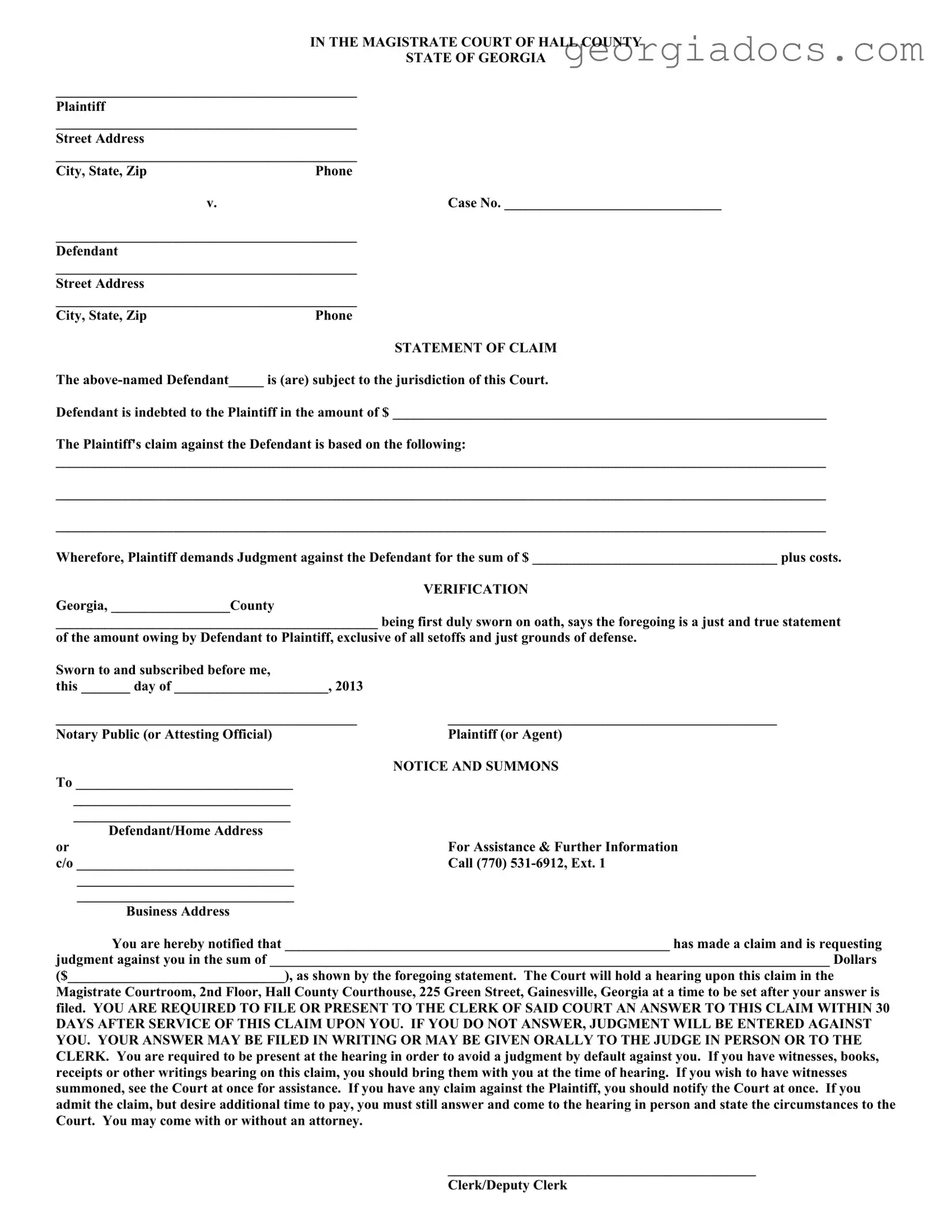 Fulton County Georgia Writ Of Template in PDF