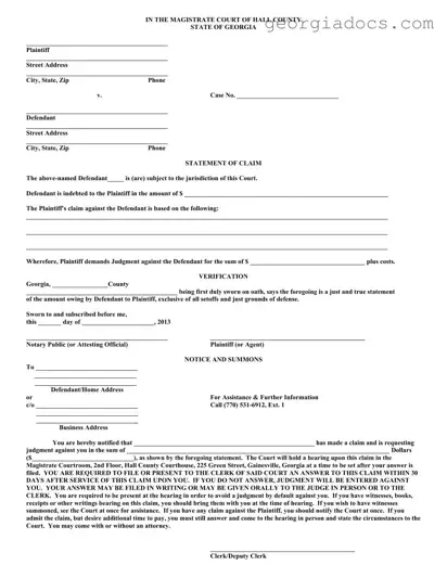Fulton County Georgia Writ Of Template in PDF