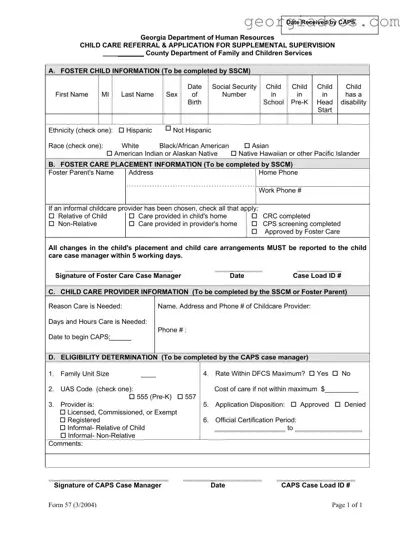 Georgia 57 Template in PDF