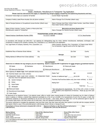 Georgia Mv 6 Template in PDF