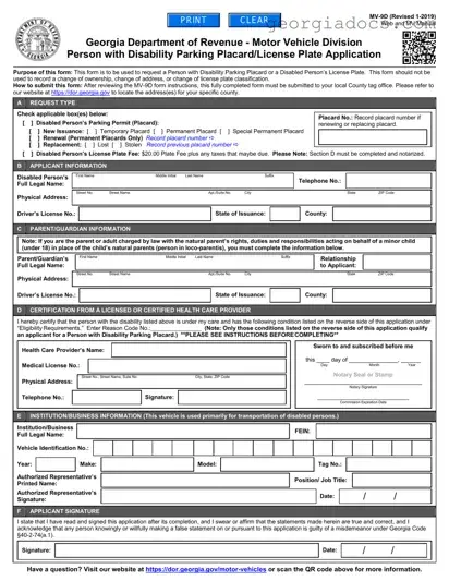 Georgia Mv 9D Template in PDF