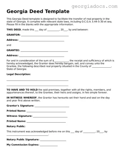  Deed Template for Georgia