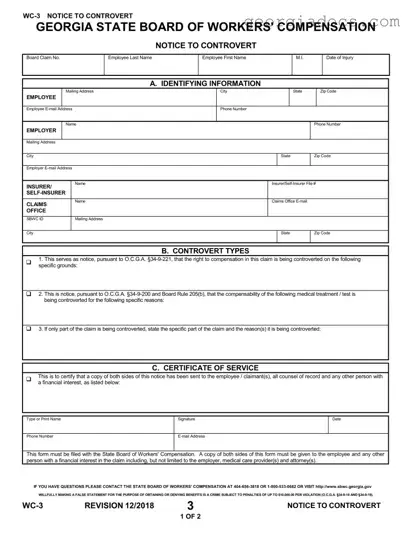 Georgia Wc 3 Template in PDF