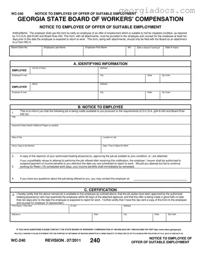 Wc 240 Georgia Template in PDF