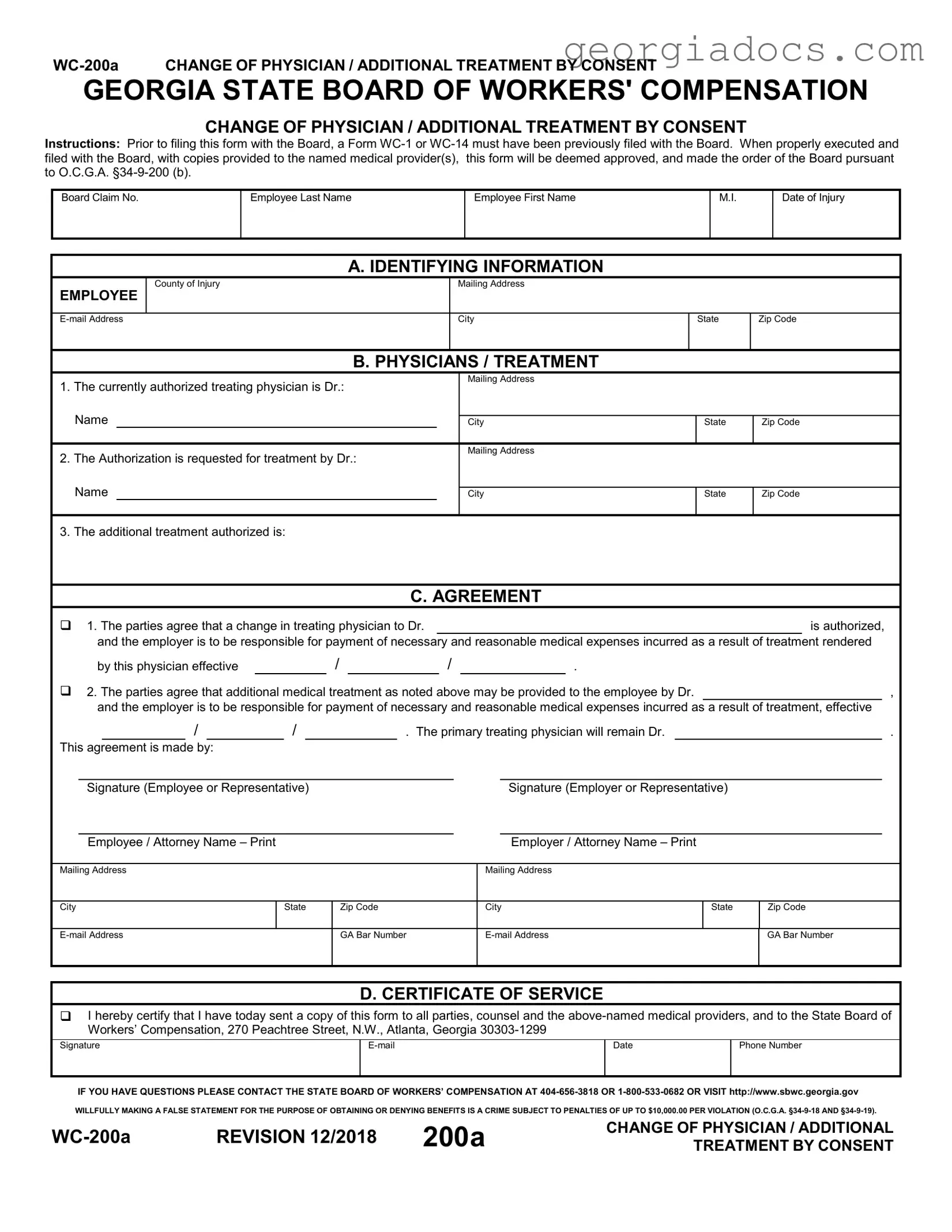 Wc 200A Georgia Template in PDF